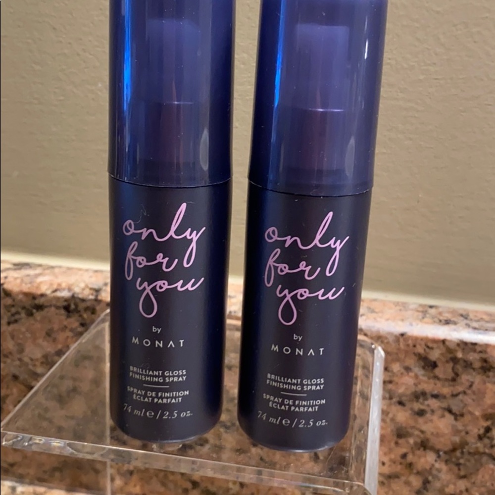 Monat Brilliant Gloss Finishing Spray 2.5oz x2 NEW